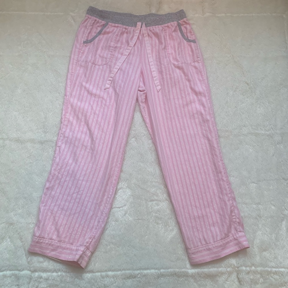 Victoria Secret Pink/Gray/Light pink & silver accent panama pants